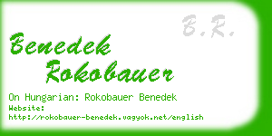 benedek rokobauer business card